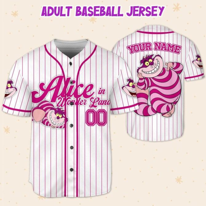 Custom Alice In Wonderland Baseball Jersey - Kids/Youth/Adult - Personalized Name & Number - Image 6