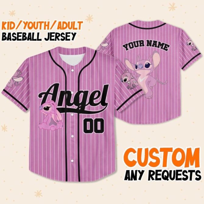 Custom Kids/Adult Pink Baseball Jersey - Personalized Name & Design Available!