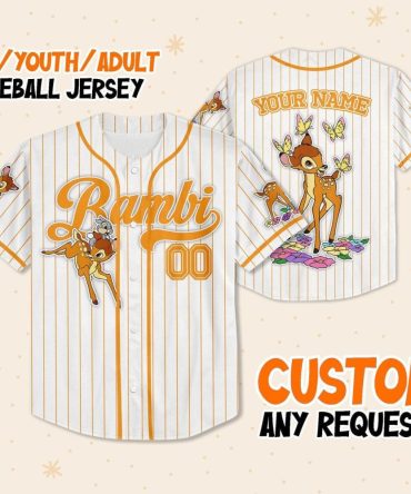 Custom Bambi Baseball Jersey - Personalized Kids/Youth/Adult Sizes Available!
