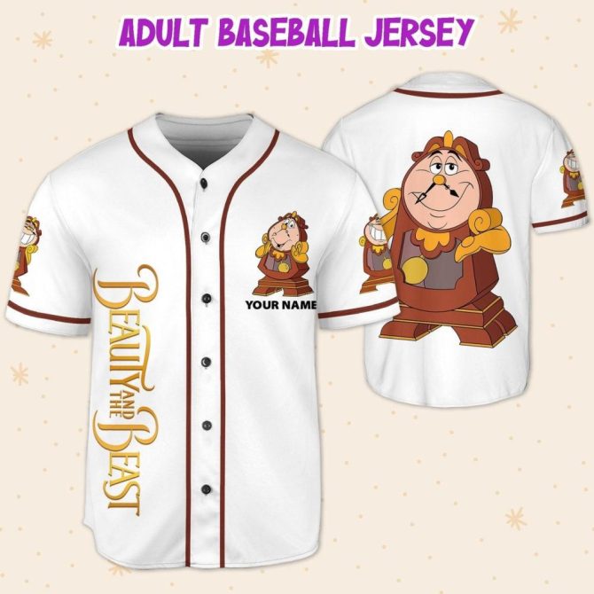 Customizable Beauty & The Beast Baseball Jersey For Kids/Youth/Adults - Add Your Name! - Image 6