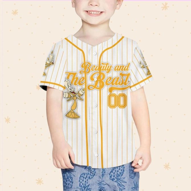 Custom Beauty And The Beast Baseball Jersey For Kids/Youth/Adults – Personalize Your Name! - Image 5