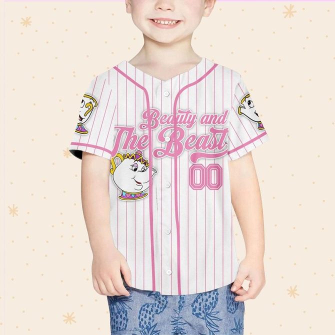 Custom Beauty And The Beast Baseball Jersey - Kids/Youth/Adult Personalized Gift - Image 5