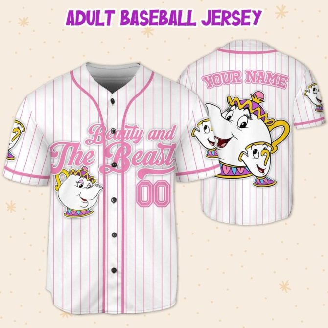 Custom Beauty And The Beast Baseball Jersey - Kids/Youth/Adult Personalized Gift - Image 6