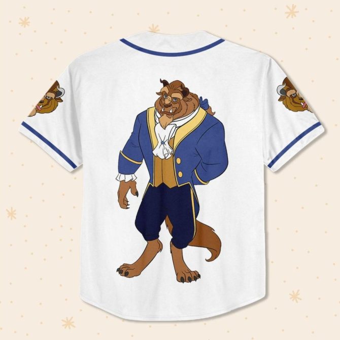 Custom Beauty And The Beast Baseball Jersey For Kids/Youth/Adults - Personalize Your Name - Image 4