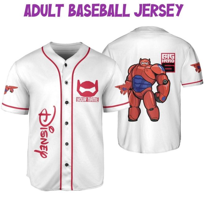 Custom Big Hero Baseball Jersey For Kids/Youth/Adults - Add Your Name & Number! - Image 7