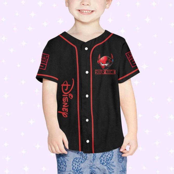 Custom Disney Baseball Jersey – Big Hero 6 Design For Kids/Adults, Add Your Name & Number! - Image 5