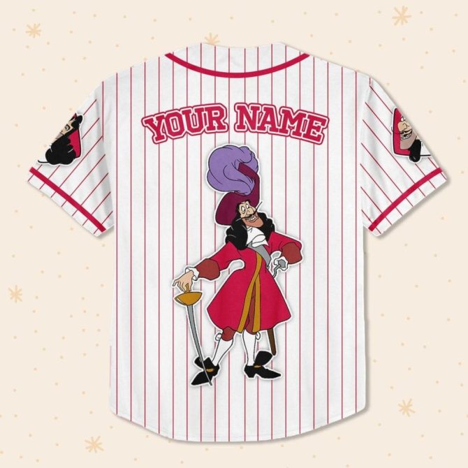 Custom Captain Hook Baseball Jersey – Personalized For Kids/Youth/Adults - Image 4