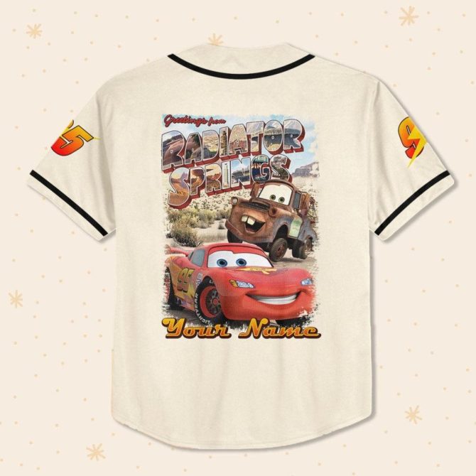 Customizable Mcqueen Baseball Jersey For Kids/Youth/Adults - Unique Design, Perfect Gift! - Image 4