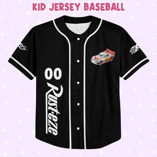 Custom Lightning Mcqueen Baseball Jersey - Kids/Youth/Adult Sizes Available - Image 3