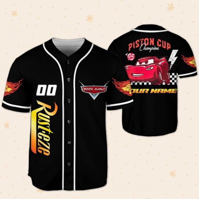 Custom Kids/Adult Cars-Themed Baseball Jersey – Personalize Your Name! - Image 6