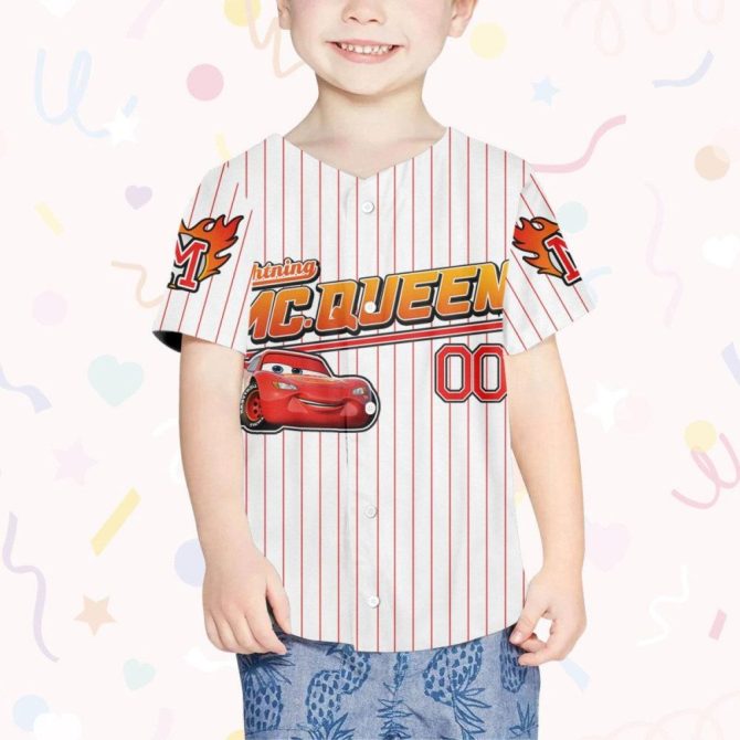 Custom Lightning Mcqueen Baseball Jersey - Kids, Youth & Adult Sizes - Personalize Your Name! - Image 5