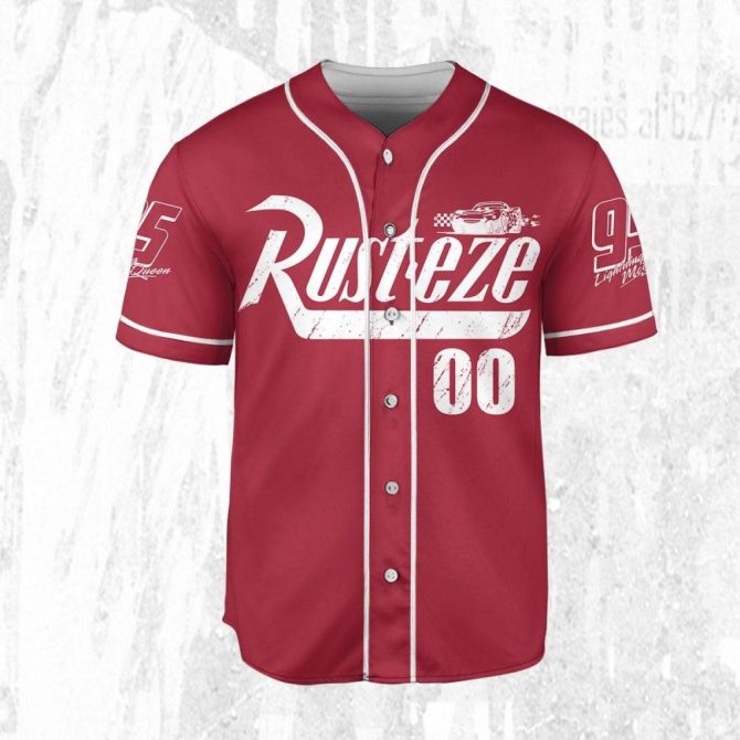 Custom Lightning Mcqueen Baseball Jersey - Kids/Youth/Adult - Personalize Your Name - Image 4