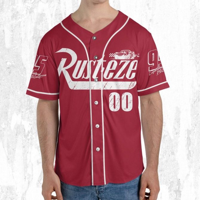 Custom Lightning Mcqueen Baseball Jersey - Kids/Youth/Adult - Personalize Your Name - Image 6