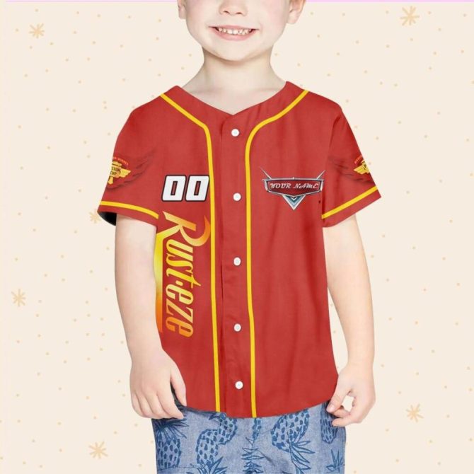 Custom Lightning Mcqueen Baseball Jersey For Kids/Youth/Adults – Personalized Gift - Image 5