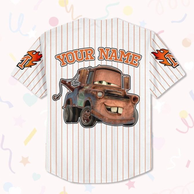 Custom Tow Mater Baseball Jersey - Personalized Kids, Youth & Adult Sizes - Image 4