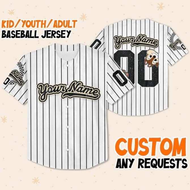 Customizable Baseball Jersey For Kids/Youth/Adults – Add Your Name & Number!