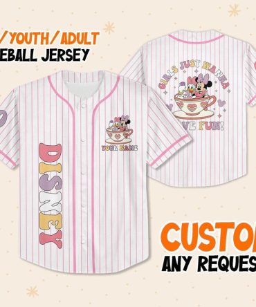 Custom Disney Baseball Jersey – Kids/Youth/Adult Sizes – Personalize With Your Name