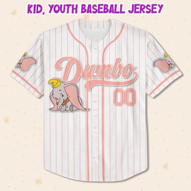 Custom Dumbo Baseball Jersey For Kids/Youth/Adults - Personalize It! - Image 3