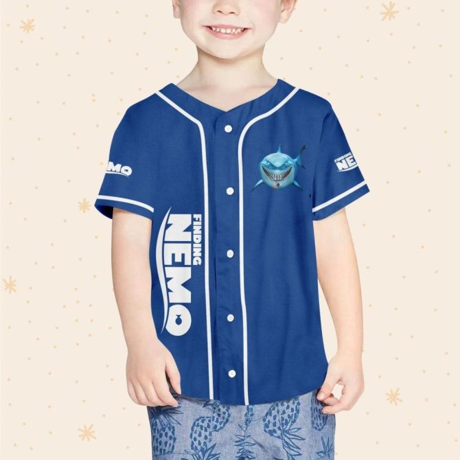 Custom Finding Nemo Baseball Jersey - Kids/Youth/Adult - Personalized Name & Number - Image 5