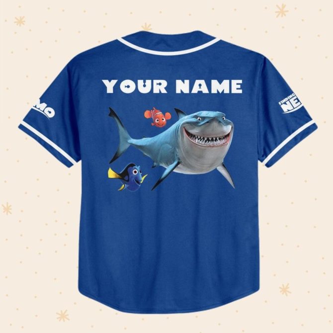Custom Finding Nemo Baseball Jersey - Kids/Youth/Adult - Personalized Name & Number - Image 4
