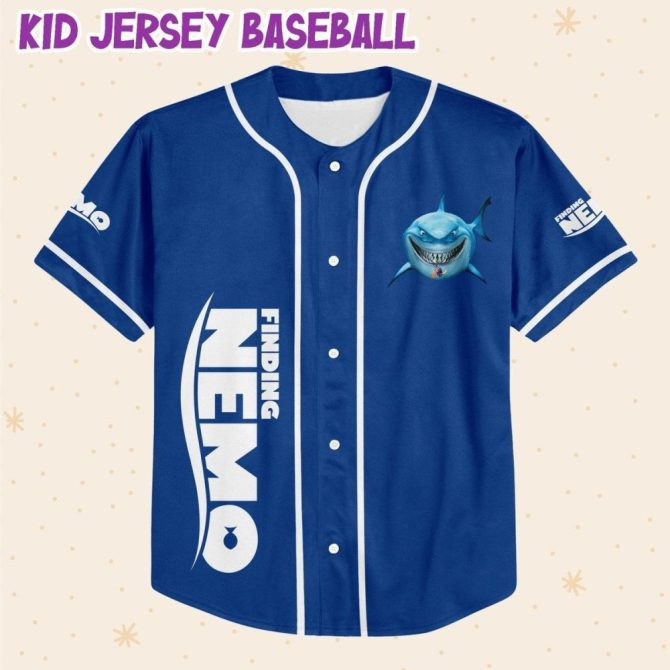 Custom Finding Nemo Baseball Jersey - Kids/Youth/Adult - Personalized Name & Number - Image 3