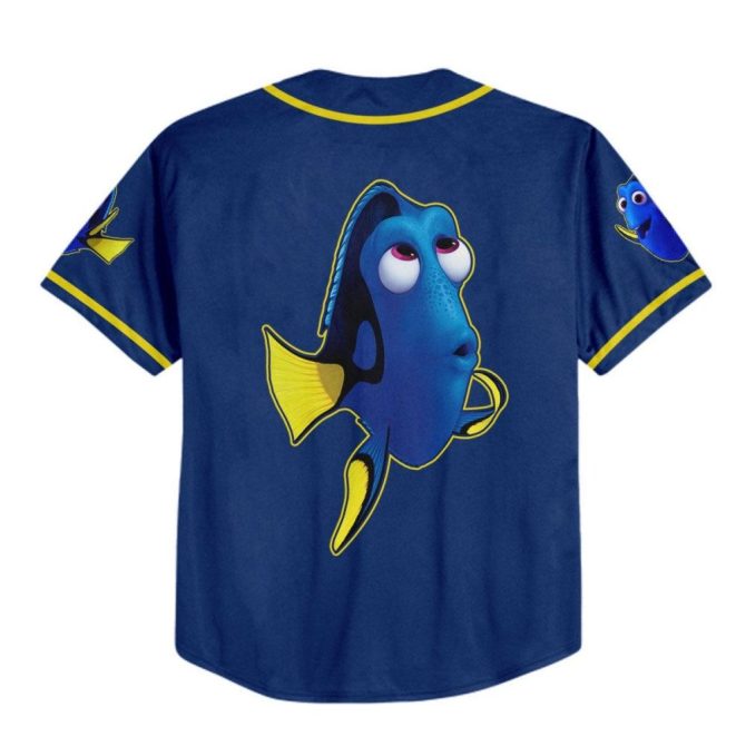 Custom Finding Dory Baseball Jersey For Kids/Youth/Adults - Personalized Name & Number - Image 4