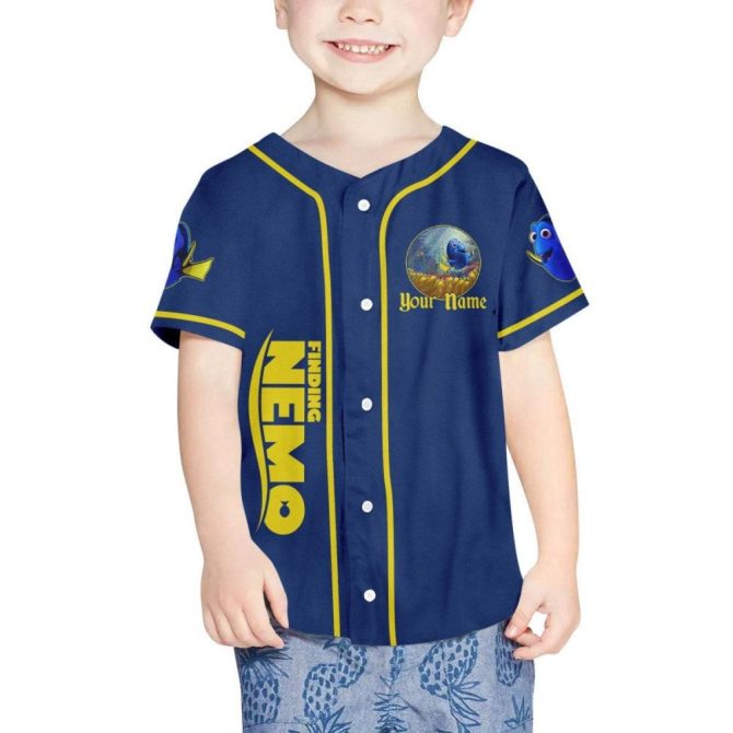 Custom Finding Dory Baseball Jersey For Kids/Youth/Adults - Personalized Name & Number - Image 5