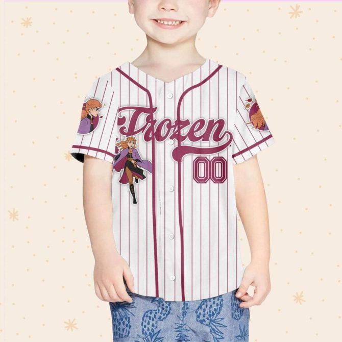 Custom Frozen Baseball Jersey For Kids/Youth/Adults - Add Your Name, Perfect Gift! - Image 5