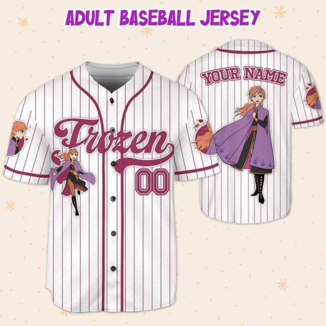 Custom Frozen Baseball Jersey For Kids/Youth/Adults - Add Your Name, Perfect Gift! - Image 6