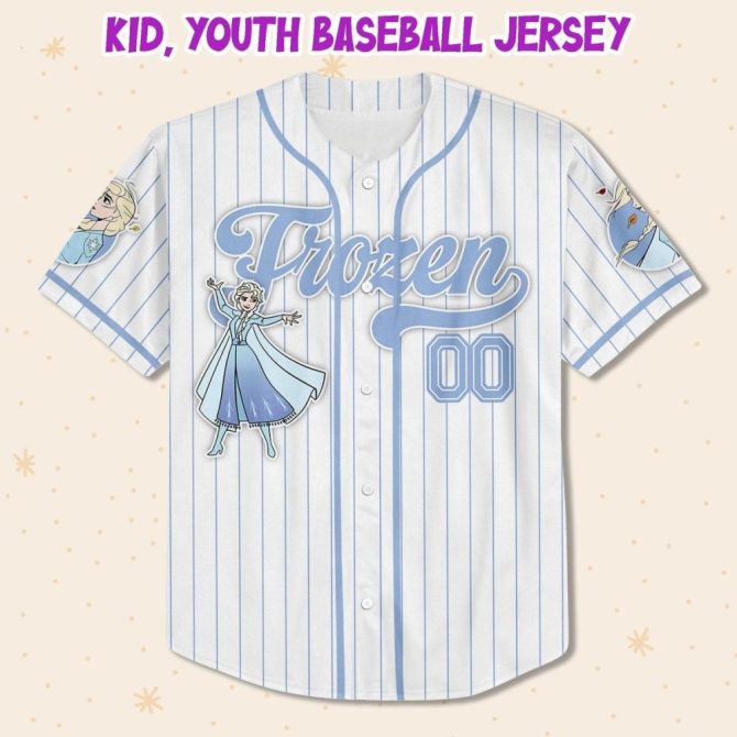 Custom Frozen Baseball Jersey For Kids/Youth/Adults - Personalize Your Name! - Image 3