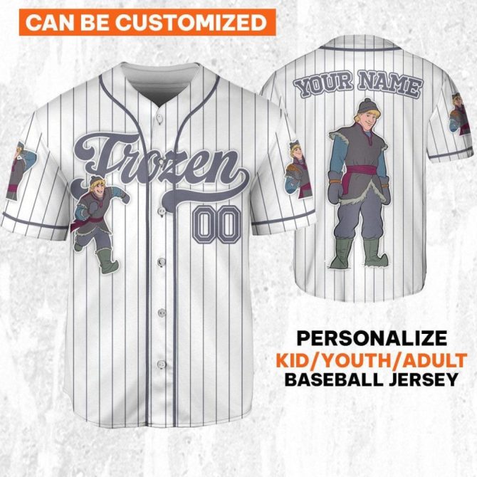 Custom Frozen Baseball Jersey - Personalize For Kids/Adults - Unique Gift Idea! - Image 2