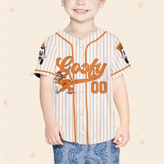 Custom Goofy Baseball Jersey For Kids/Youth/Adults - Add Your Name & Number! - Image 5