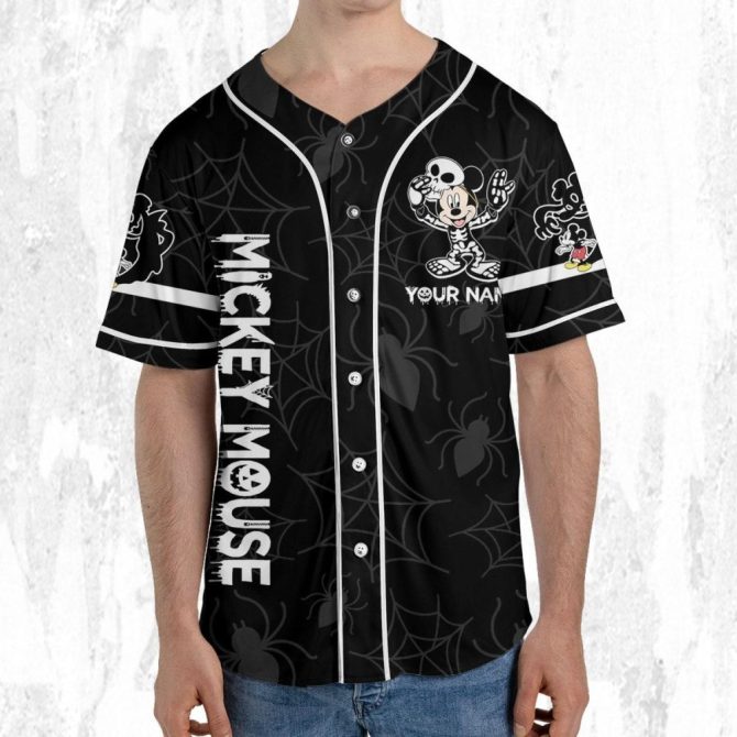 Custom Halloween Mickey Mouse Baseball Jersey - Kids/Youth/Adult - Personalize Your Name! - Image 6