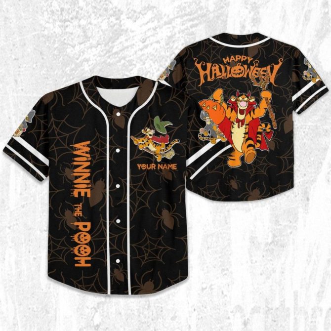 Custom Halloween Winnie The Pooh Baseball Jersey - Kids/Adults, Personalize Yours! - Image 3