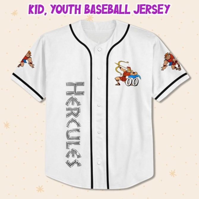 Custom Hercules Baseball Jersey For Kids/Youth/Adults - Personalized Design - Image 3