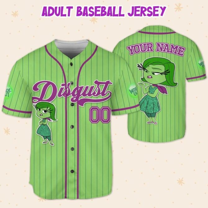 Custom Kids/Youth/Adult Baseball Jersey - Personalized Name - Fun Green Design - Image 6