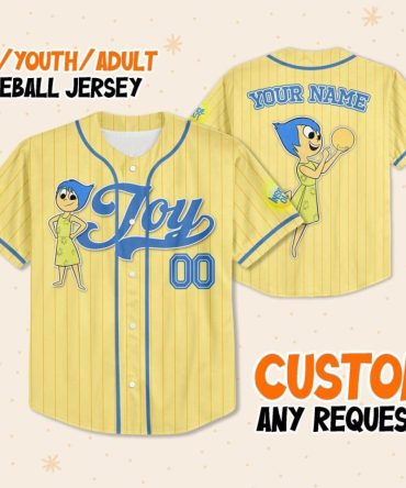 Customizable Joy Baseball Jersey For Kids, Youth & Adults - Add Your Name!