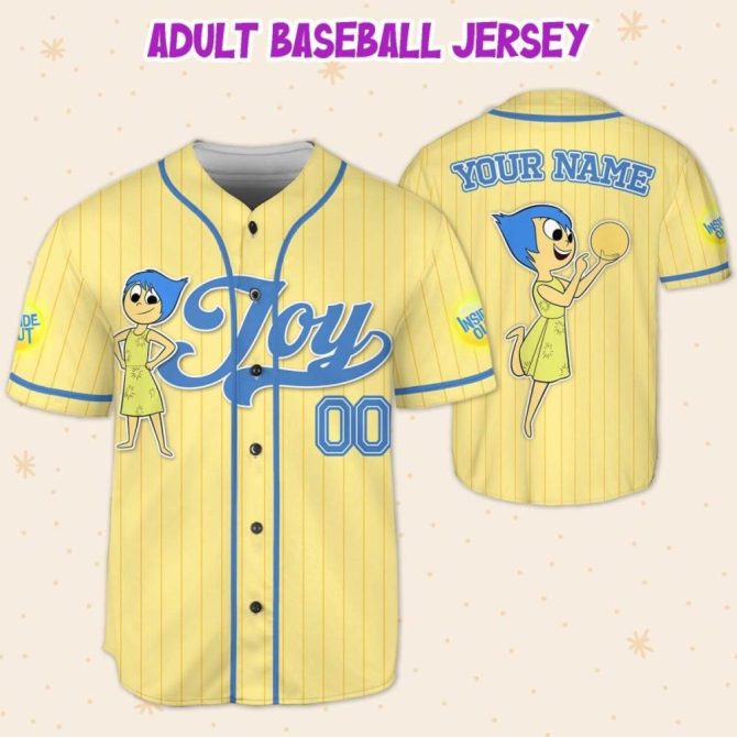 Customizable Joy Baseball Jersey For Kids, Youth & Adults - Add Your Name! - Image 6