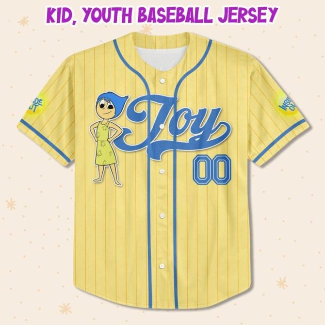 Customizable Joy Baseball Jersey For Kids, Youth & Adults - Add Your Name! - Image 3