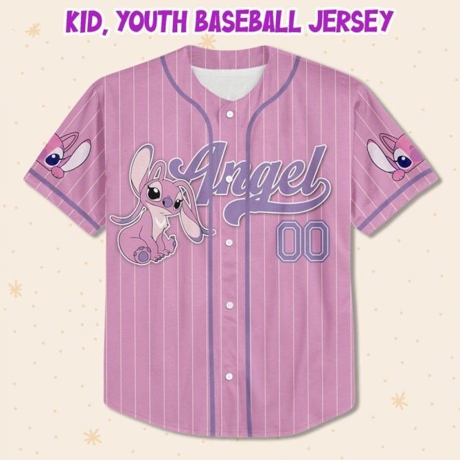 Custom Angel Baseball Jersey For Kids/Youth/Adults - Personalized Name & Design - Image 3