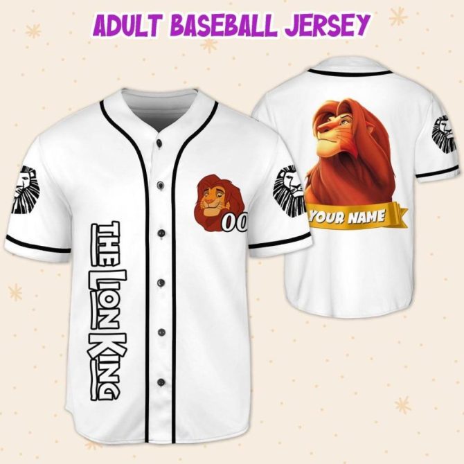 Custom Lion King Baseball Jersey - Kids/Youth/Adult Sizes - Add Your Name! - Image 6