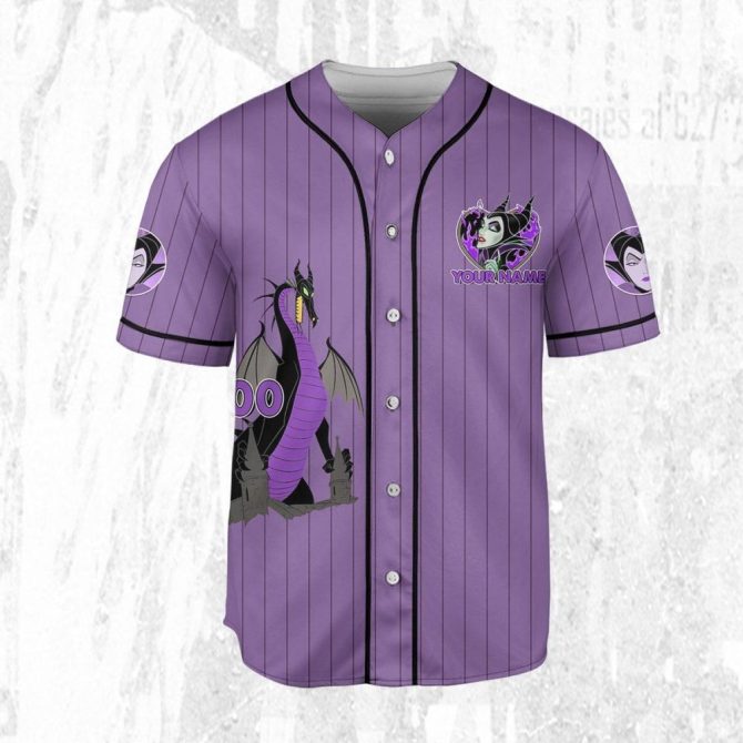 Customizable Purple Baseball Jersey With Fantasy Design For Kids, Youth & Adults - Image 4