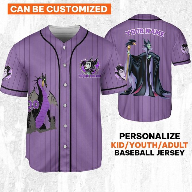 Customizable Purple Baseball Jersey With Fantasy Design For Kids, Youth & Adults