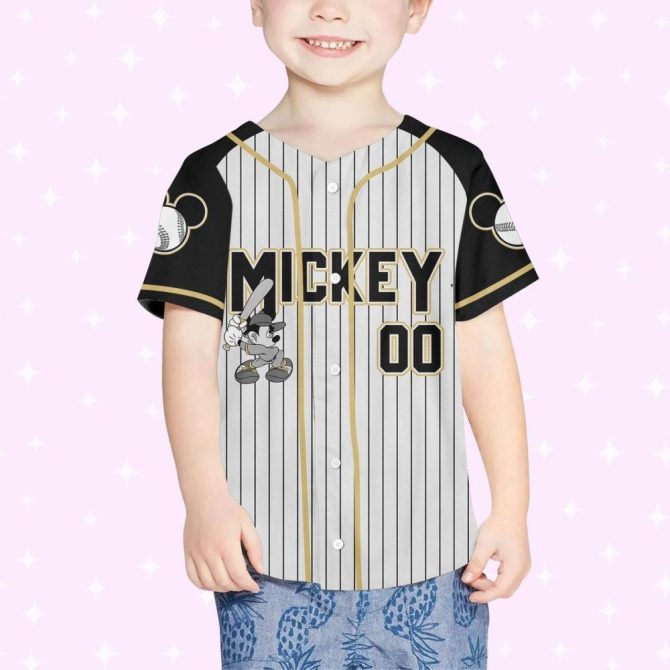 Customizable Mickey Baseball Jersey For Kids/Youth/Adults - Personalized Name & Number - Image 5