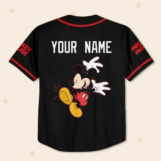 Customizable Kids/Adult Mickey Mouse Baseball Jersey - Personalize Your Name & Number! - Image 4