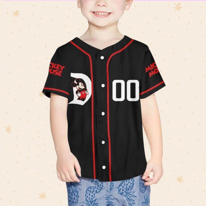 Customizable Kids/Adult Mickey Mouse Baseball Jersey - Personalize Your Name & Number! - Image 5