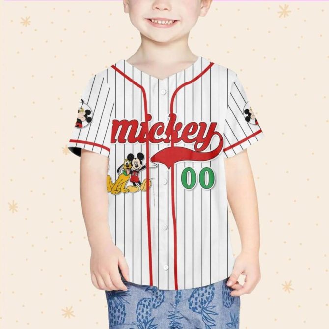Custom Mickey Mouse Baseball Jersey For Kids/Youth/Adults – Personalized Sportswear - Image 5