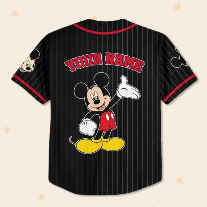 Customizable Mickey Mouse Baseball Jersey - Kids/Youth/Adult - Personalize Your Name! - Image 4