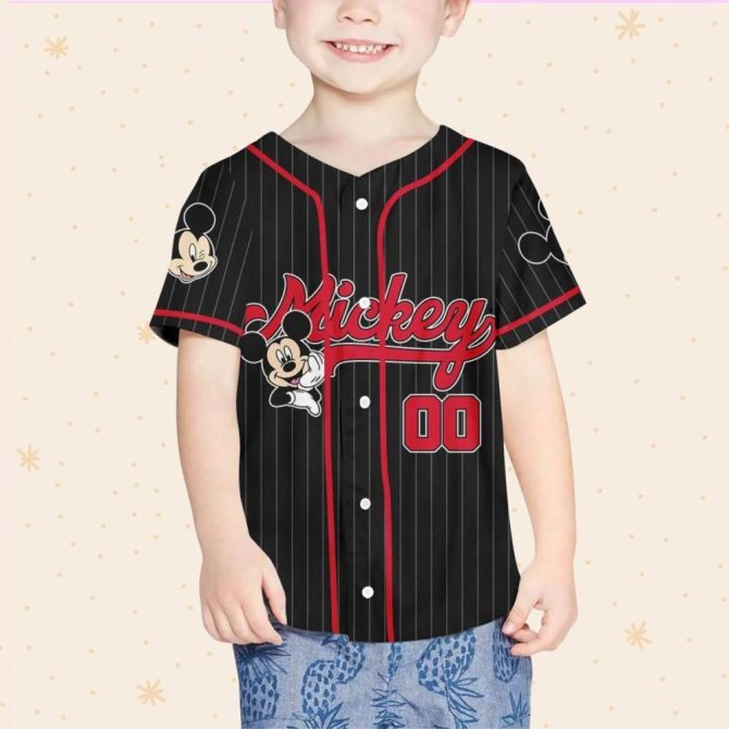 Customizable Mickey Mouse Baseball Jersey - Kids/Youth/Adult - Personalize Your Name! - Image 5