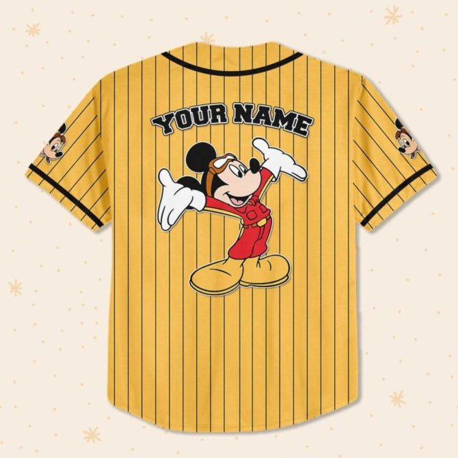 Customizable Mickey Baseball Jersey For Kids/Youth/Adults - Perfect Gift! - Image 4